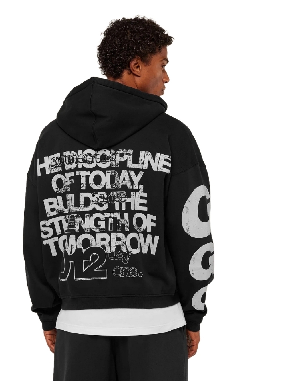 Gymshark Oversized Hoodie Black Graphic Back Print SOLD OUT Size L Streetwear